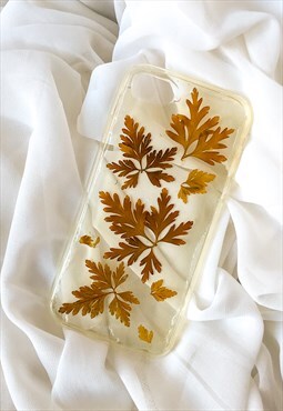 Handmade iPhone 7/8/SE2 Dried Foliage Phone Case/Phone Cover