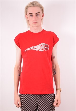 HARLEY-DAVIDSON MENS VINTAGE T-SHIRT TOP LARGE RED 90S