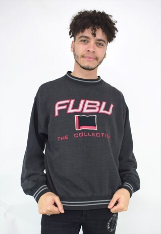 VINTAGE 90'S GREY & PINK FUBU SWEATSHIRT