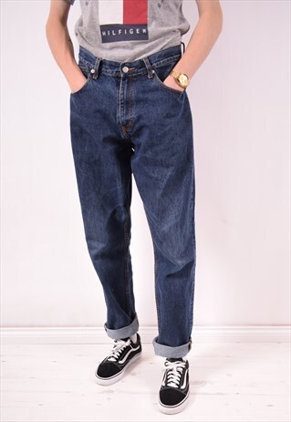 POLO RALPH LAUREN MENS VINTAGE JEANS W32 L34 BLUE 90S