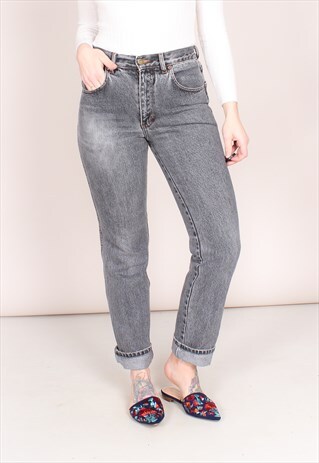 VINTAGE 90S HIGH WAISTED GREY MOM JEANS