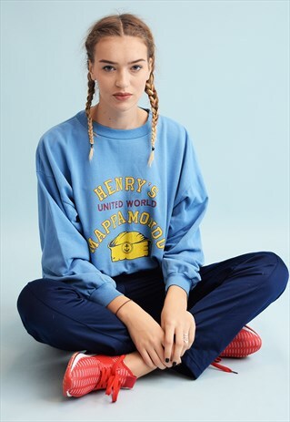 90'S RETRO ATHLEISURE OVERSIZED SLOUCHY SWEATSHIRT JUMPER