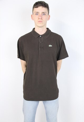 VINTAGE LACOSTE BROWN POLO SHIRT