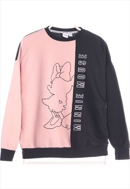 Vintage 90's Disney Sweatshirt Crewneck Pink F17Women's Smal