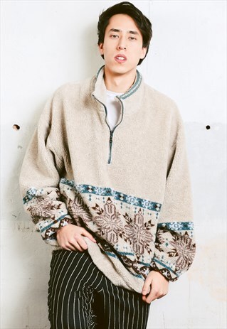 VINTAGE AZTEC FLEECE SWEATSHIRT