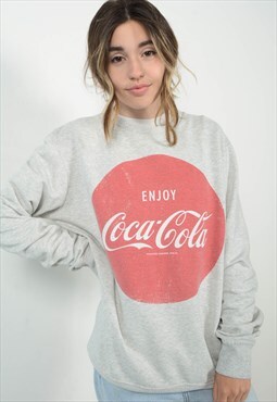 Vintage 90s Coca-Cola Sweatshirt in Grey