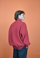 VINTAGE RED CLASSIC 80'S BOMBER JACKET