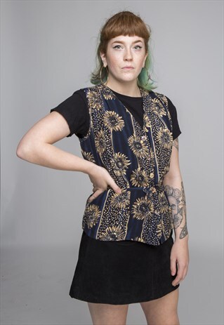VINTAGE SUNFLOWER WASITCOAT