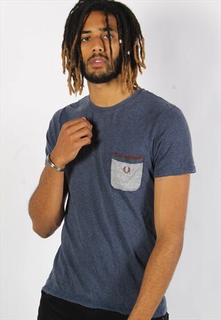 VINTAGE FRED PERRY T-SHIRT BLUE