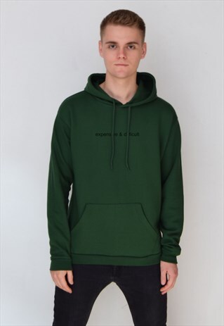 GREEN EXPENSIVE & DIFFICULT (BLACK) HOODIE