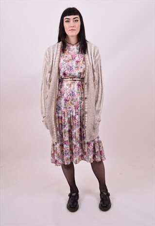 VINTAGE 80'S DROPPED WAIST GRUNGE DRESS 10 12 14 16