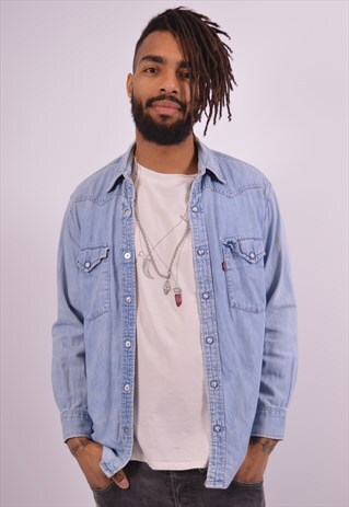 VINTAGE LEVI'S DENIM SHIRT BLUE