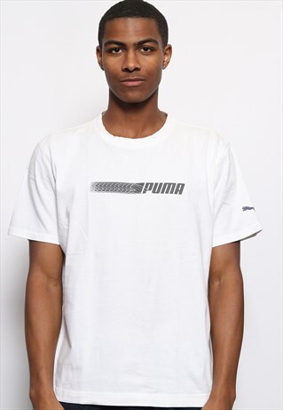 VINTAGE PUMA LOGO T-SHIRT WHITE
