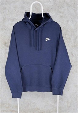 Blue Nike Hoodie Pullover Embroidered Swoosh Large