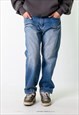 BLUE DENIM 90S BAGGY HIP HOP ECKO UNLTD CARGO SKATER PANTS