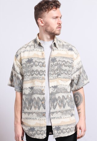 VINTAGE AZTEC PATTERNED SHIRT