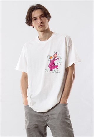 1997 VINTAGE MENS DINO GRAPHIC TEE T SHIRT