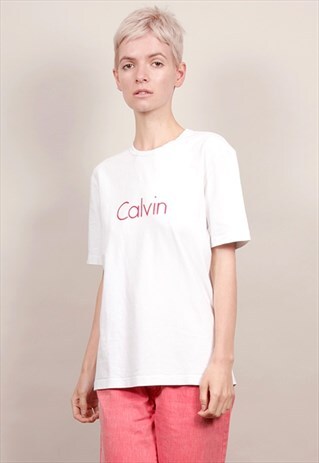 VINTAGE 90'S CALVIN KLEIN WHITE T-SHIRT