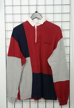 Vintage 90s Sweatshirt Harvard Embroidered Logo Size M