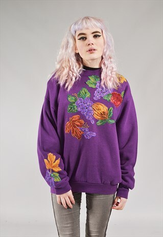 VINTAGE GRAPEVINE SWEATER PURPLE