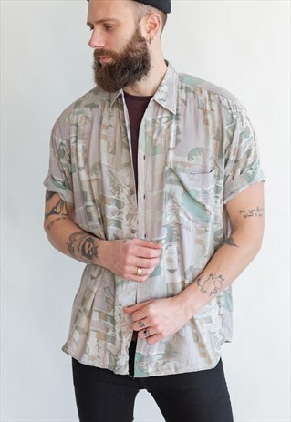VINTAGE 70S PASTEL BOHO FESTIVAL SHIRT