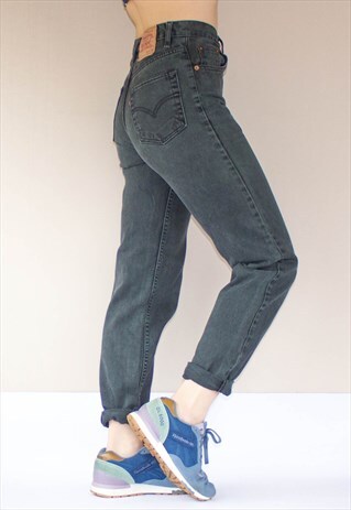 VINTAGE 80'S WASHED BLACK 501 LEVI JEANS