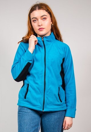 VINTAGE 90'S BLUE & BLACK FLEECE JACKET