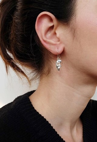 PHANTOM OF THE OPERA MASK STERLING SILVER EARRINGS