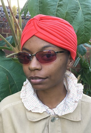 RED TURBAN SCARF