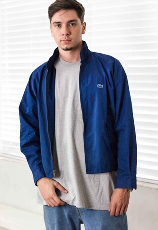 VINTAGE LACOSTE HARRINGTON JACKET LOGO 90S L 15.6
