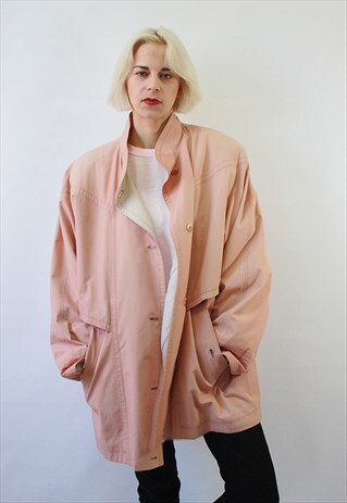 VINTAGE 80' AWESOME SALMON JACKET WITH POCKETS.