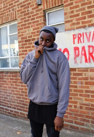 STORM GREY PLAIN HOODIE