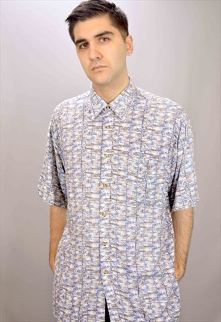 VINTAGE PATTERNED SHORT SLEEVE SHIRT