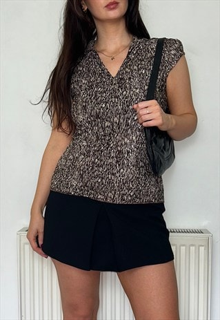 VINTAGE NEXT BROWN 90S BLOUSE TOP