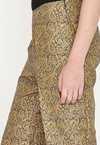 VINTAGE GOLD LEAF RETRO TROUSERS