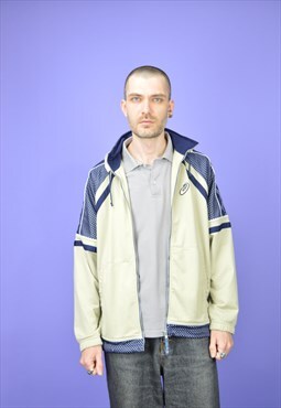 Vintage two colour graphic ASICS track jacket