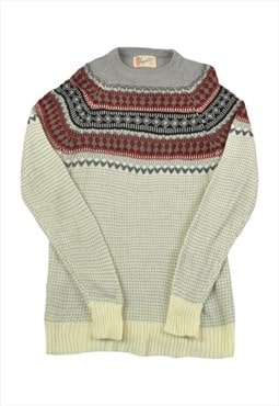 Vintage Knitwear Sweater Retro Pattern Ladies Small