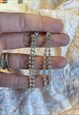 CRYSTAL DIMANTE DROP EARRINGS VINTAGE BRIDAL