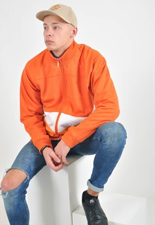 VINTAGE ADIDAS TRACK JACKET IN ORANGE