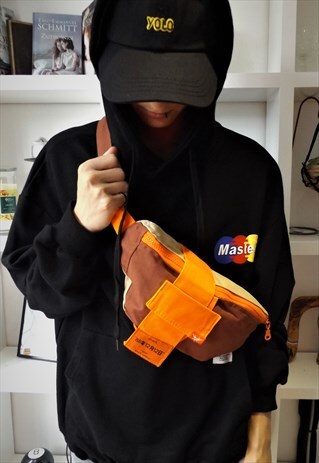 CONTRAST COLOR UNISEX KOREAN CHEST BAG CROSS BODY BUM BAG