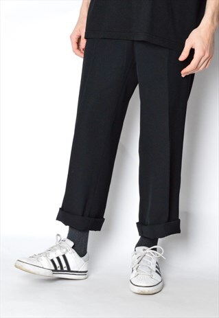 VINTAGE 90S BLACK MINIMALIST PANTS