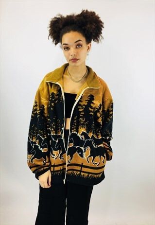 VINTAGE HOHO SOFT TEDDY BEAR FLEECE JACKET
