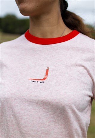 HAND PAINTED ORGANIC WORMY T-SHIRT