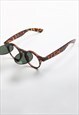 STEAMPUNK FLIP UP CIRCULAR GLASSES - MATTE TORTOISESHELL