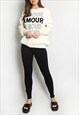 Fine Knit Drawstring Leggings In Black