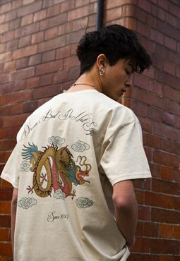 Short Sleeved T-shirt in Navy Futuristic Logo Embroidery