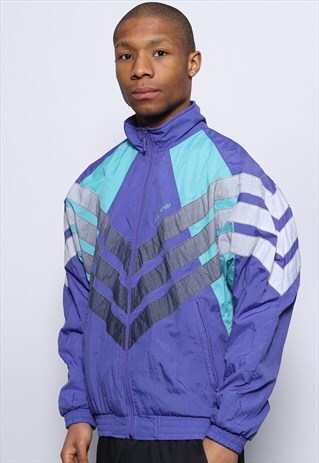 VINTAGE ADIDAS LOGO TRACK TOP JACKET PURPLE