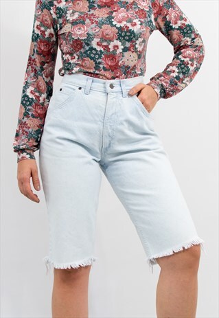 LEVIS VINTAGE CUT OFF SHORTS IN BLUE DENIM CUTOFFS