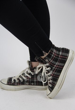 VINTAGE CONVERSE TARTAN TRAINERS