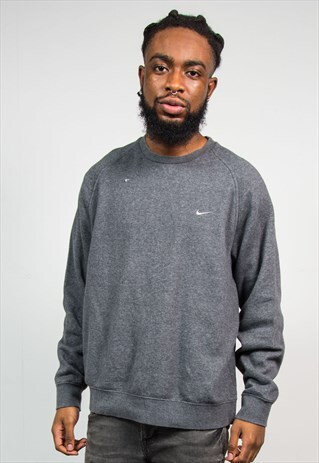 VINTAGE NIKE 90'S GREY BASIC SWEATSHIRT